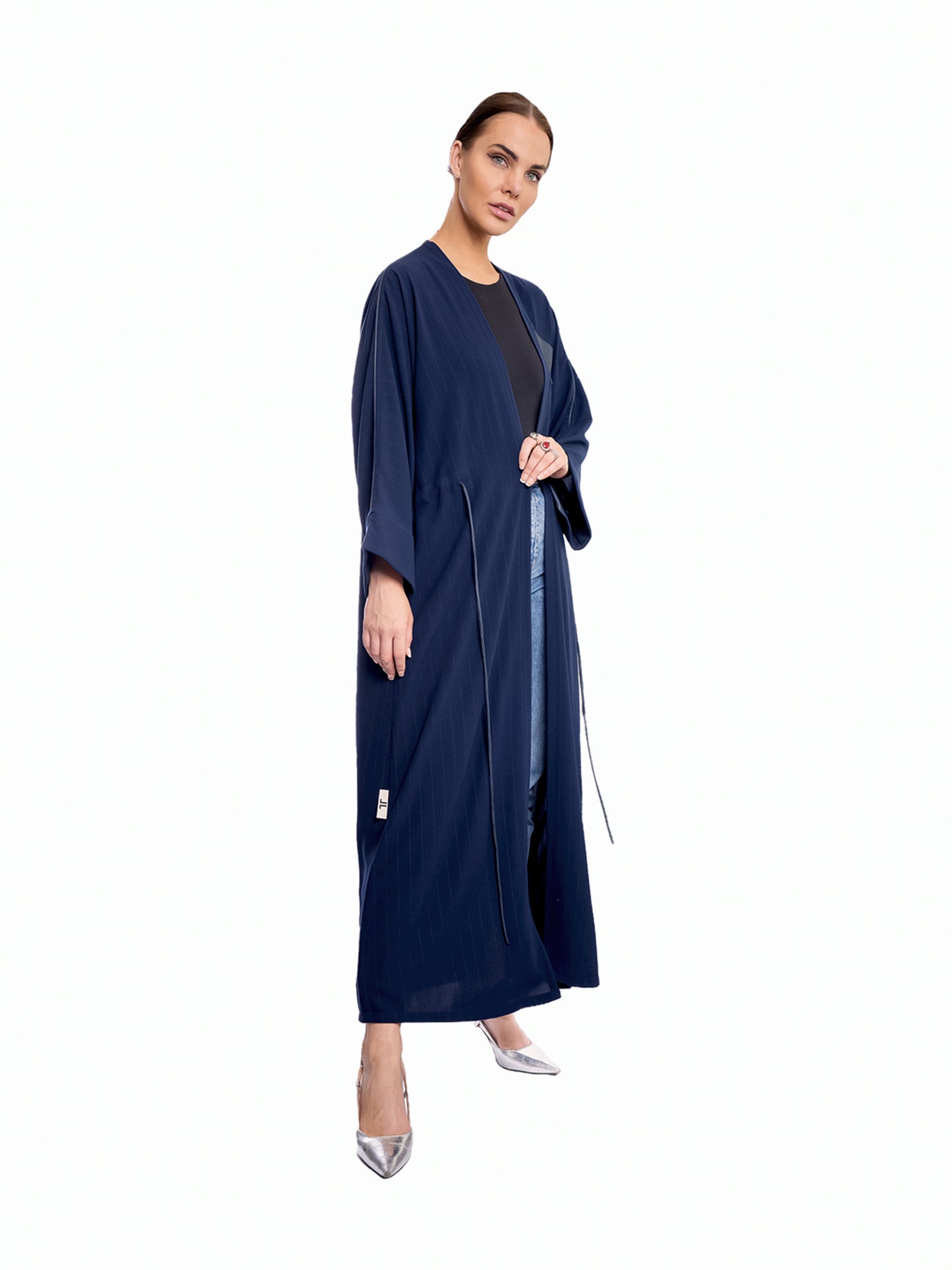 Navy Blue soft crepe abaya