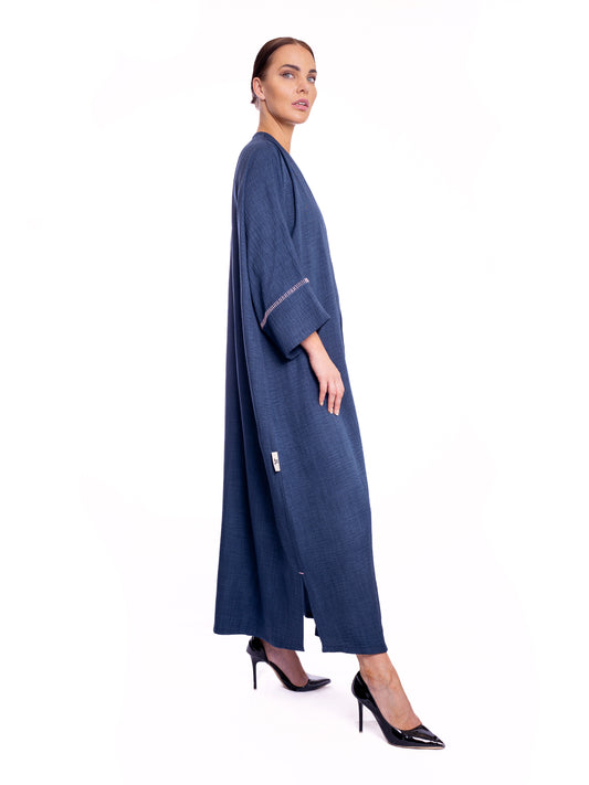 Blue Linen Abaya