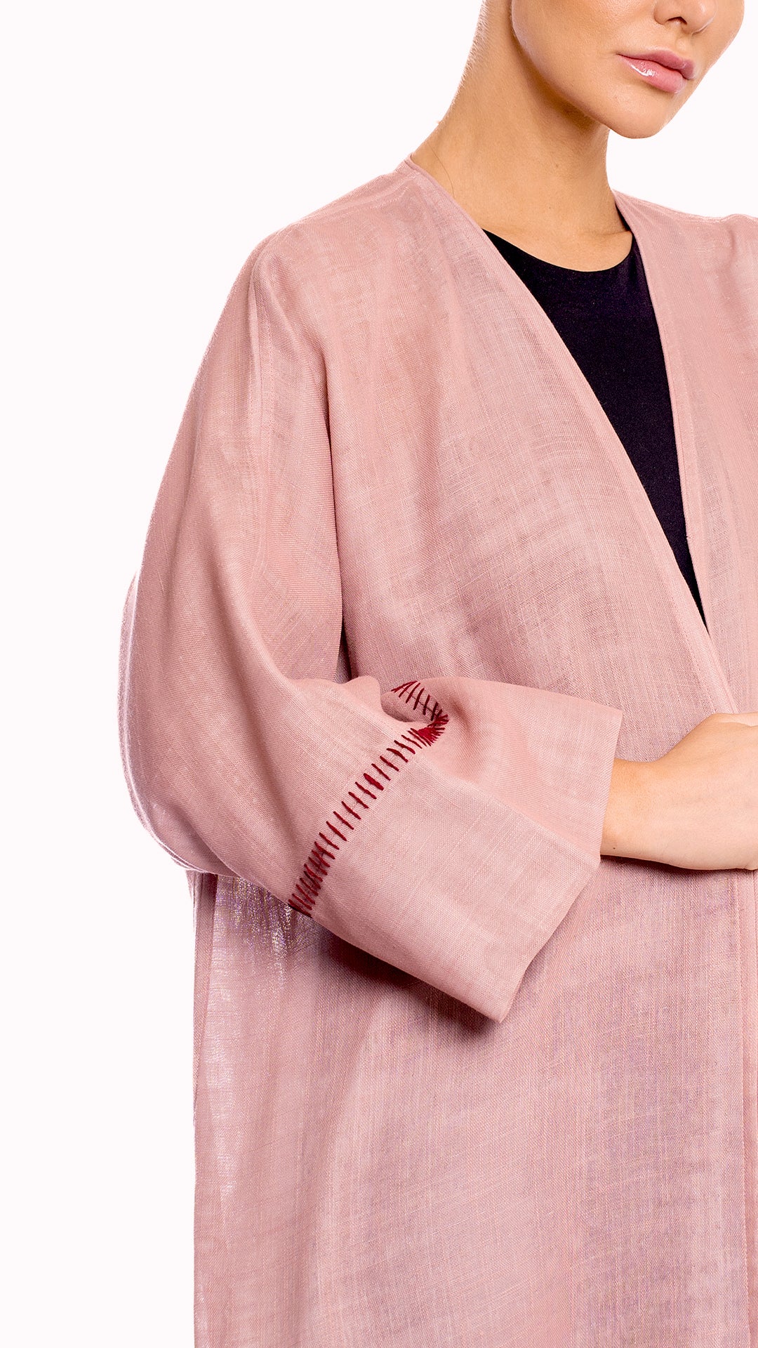 Coral Linen Abaya