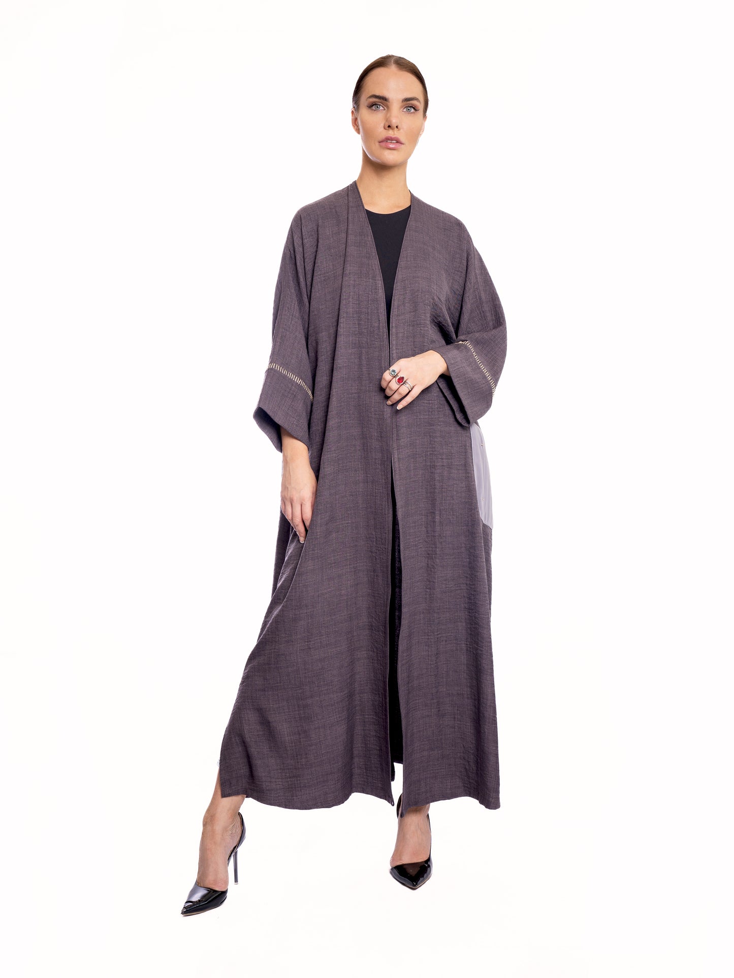 Purple Linen Abaya