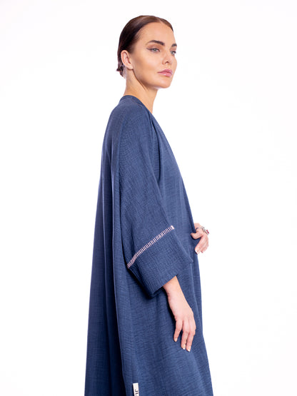 Blue Linen Abaya