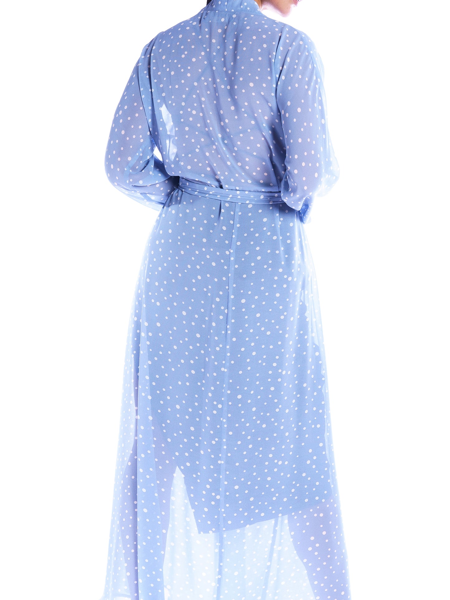 Blue Chiffon Dress - Ready to wear