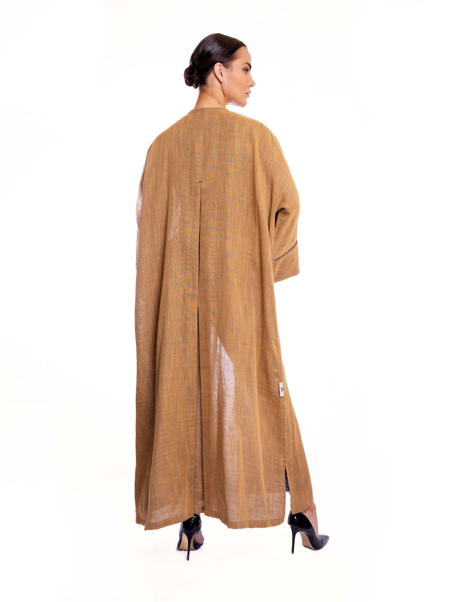 Mustard Linen Abaya