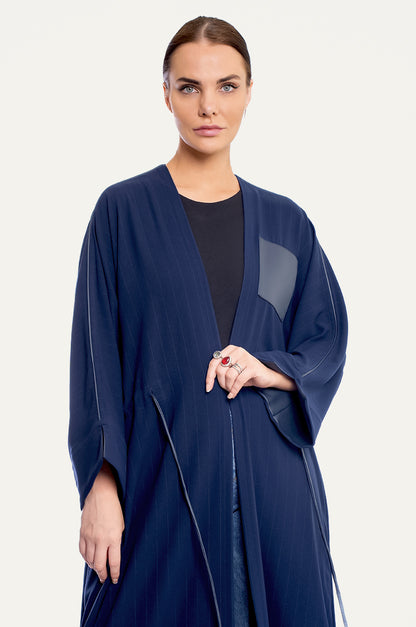 Navy Blue soft crepe abaya