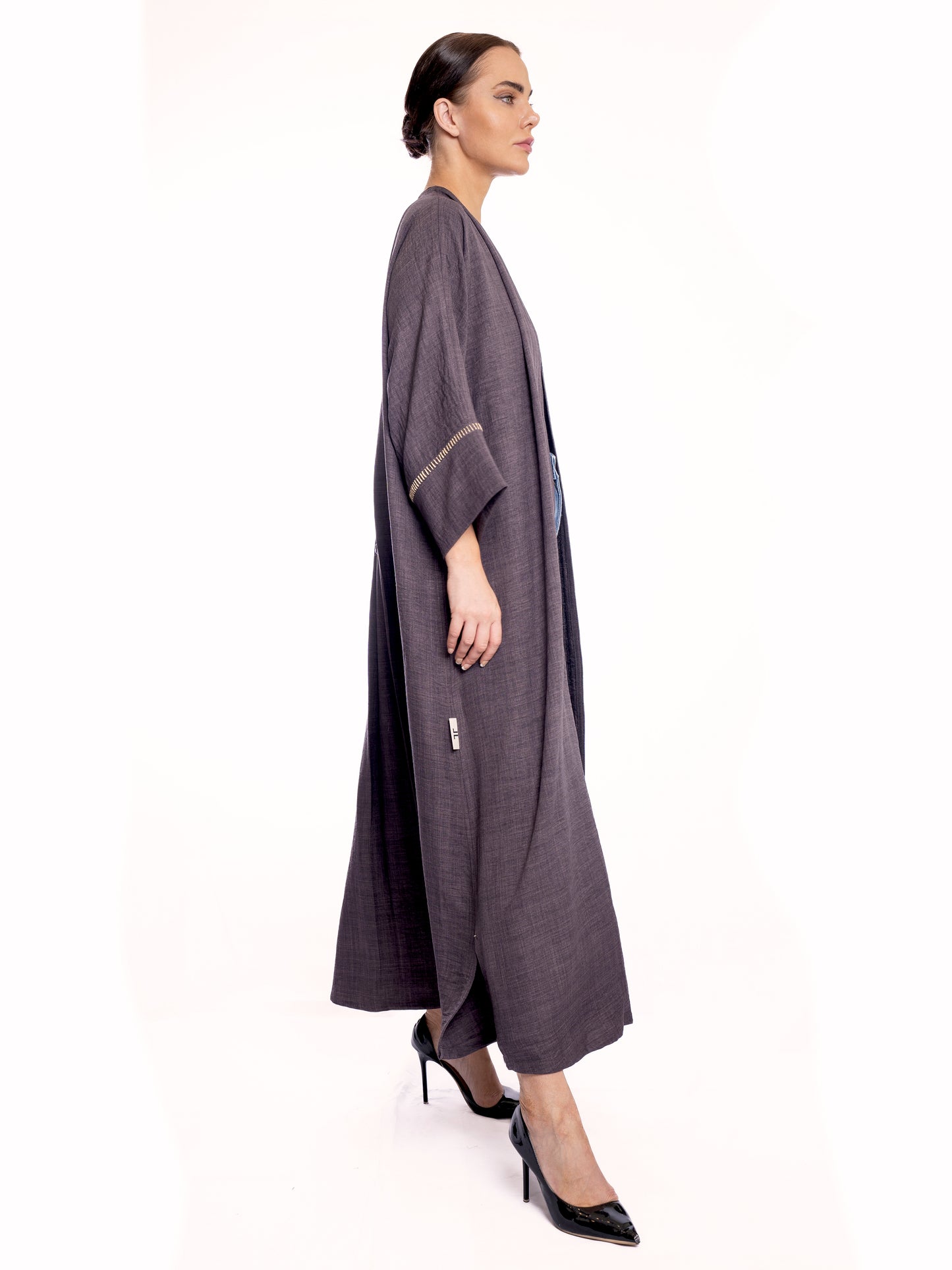 Purple Linen Abaya