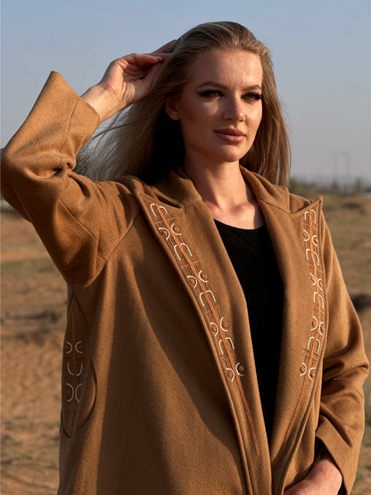 Winter Abaya - Brown Woolen Abaya