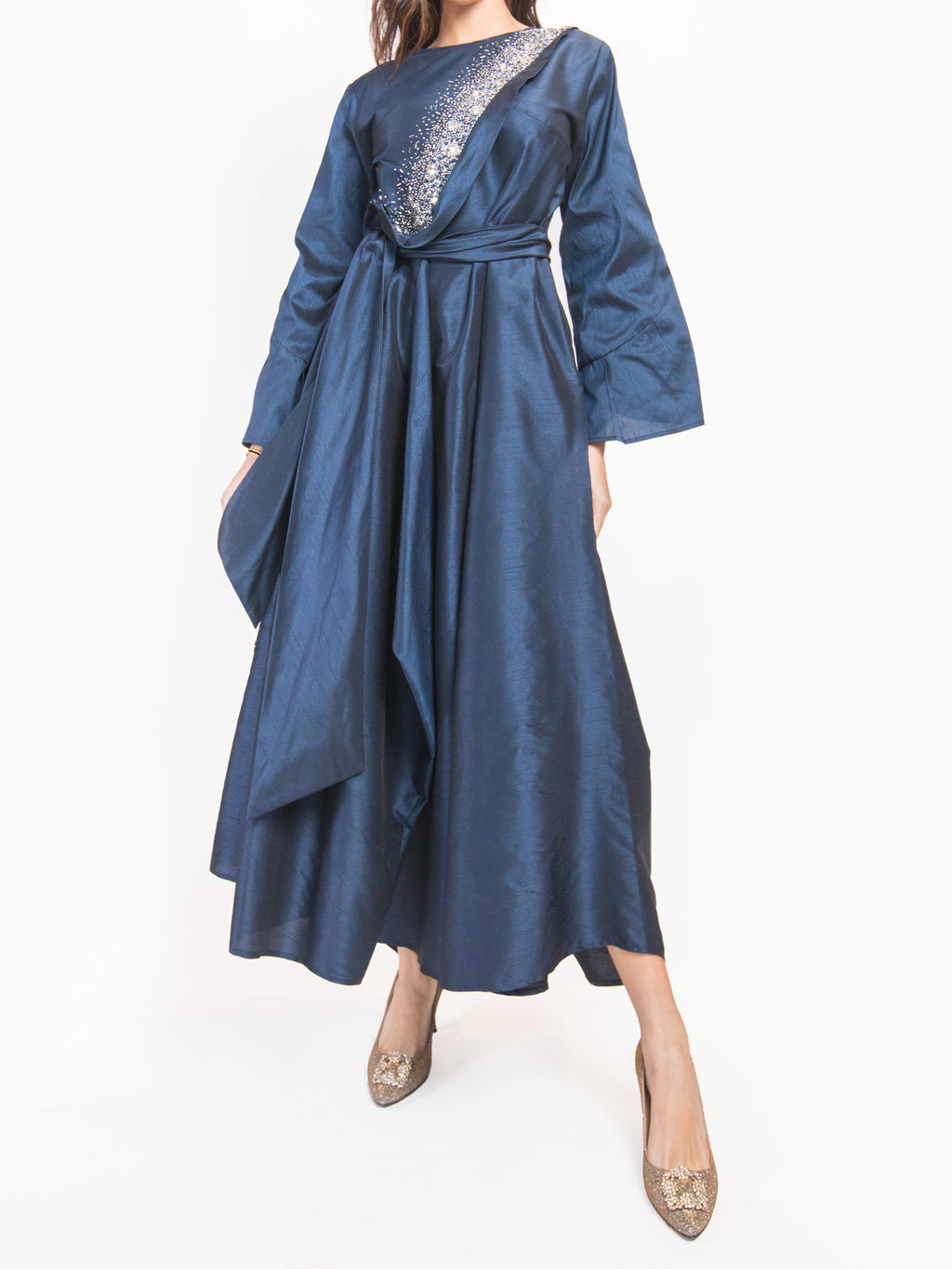 Navy Blue Indian Silk
