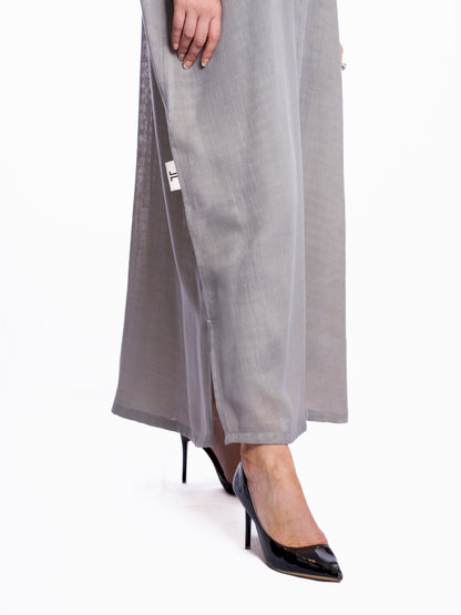 Gray Linen Abaya