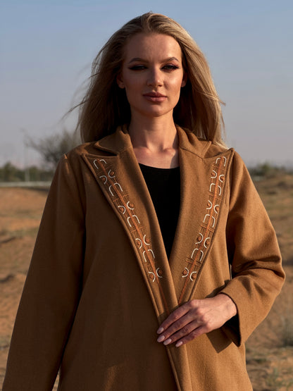 Winter Abaya - Brown Woolen Abaya