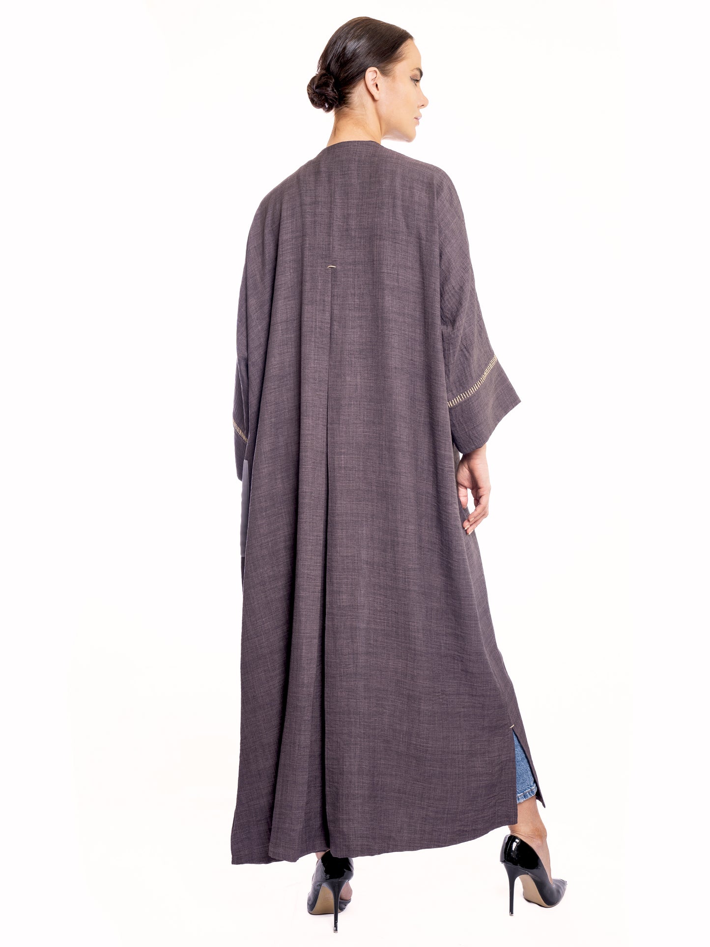 Purple Linen Abaya