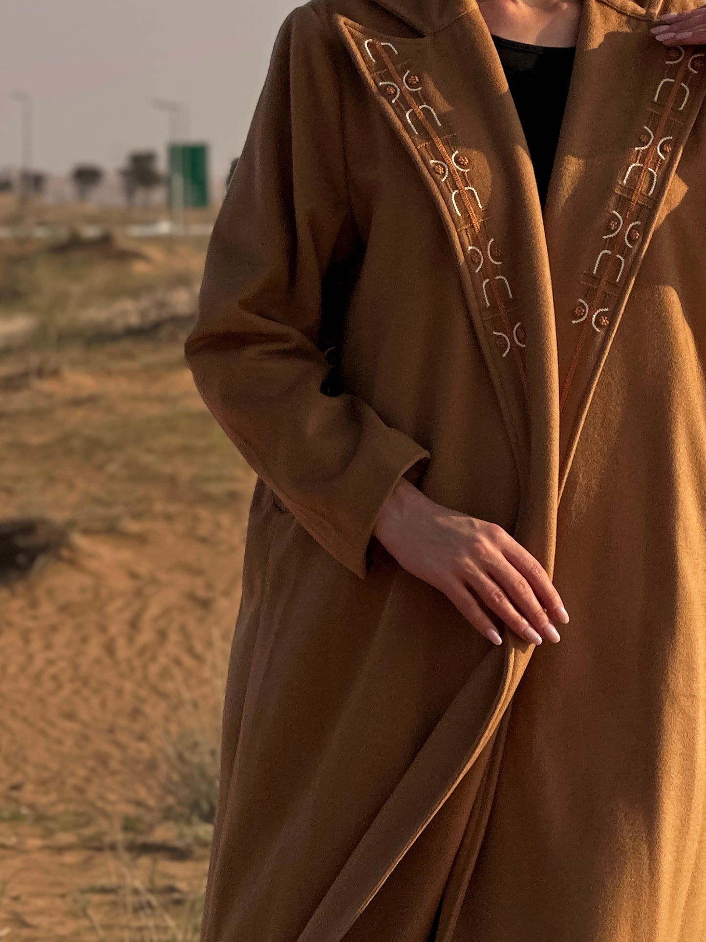 Winter Abaya - Brown Woolen Abaya