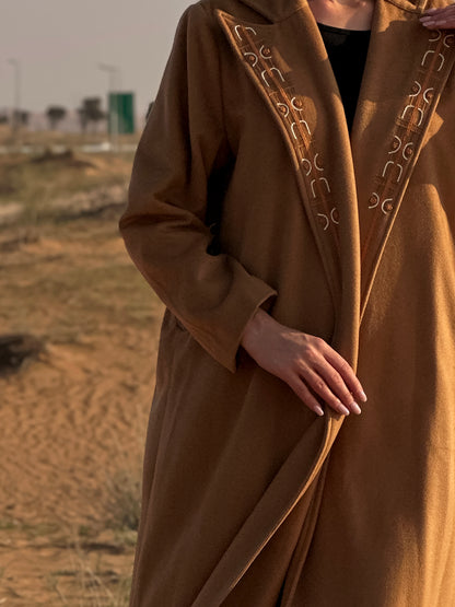 Winter Abaya - Brown Woolen Abaya