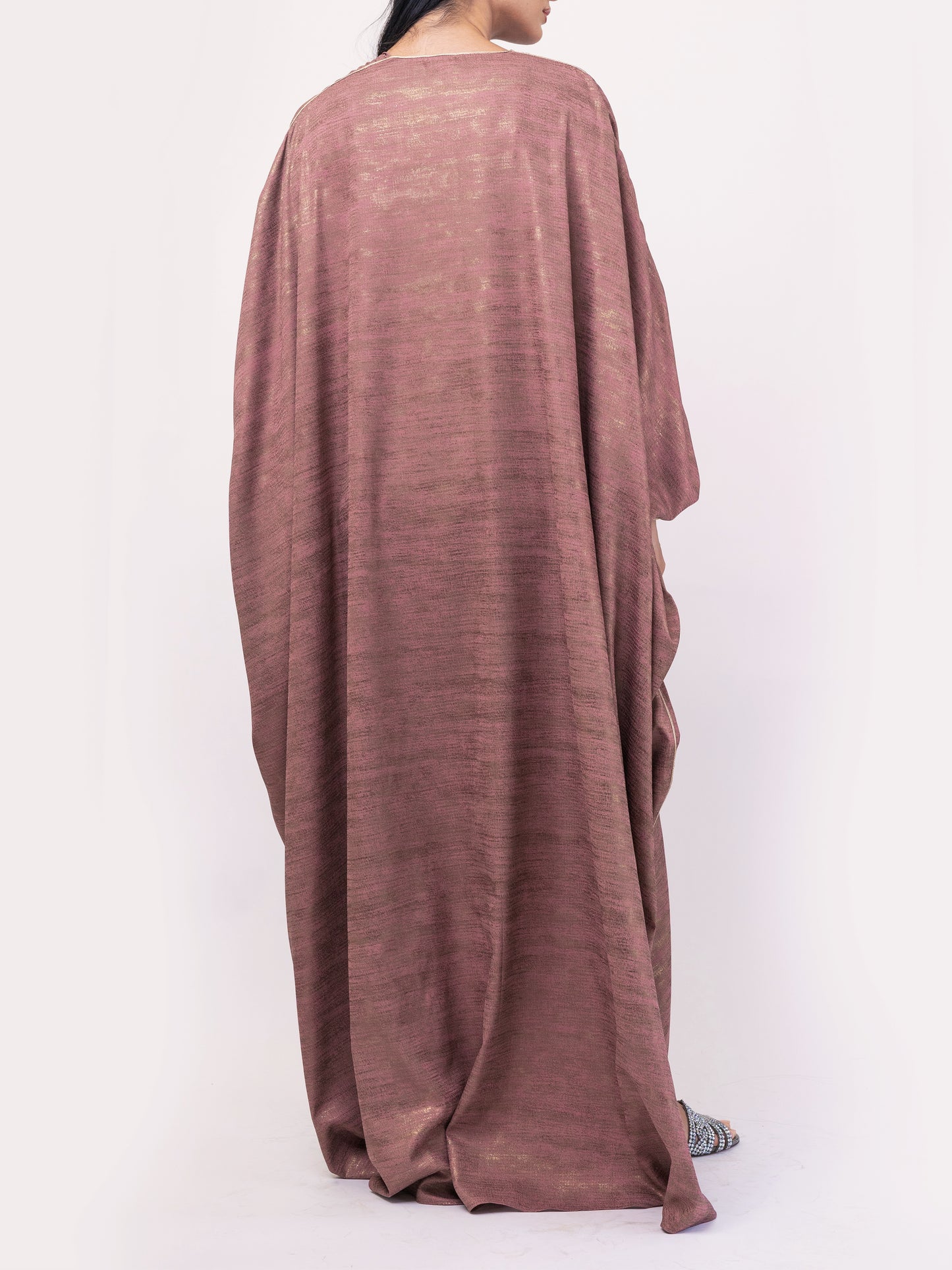 Bisht Abaya - Dusty cedar gold