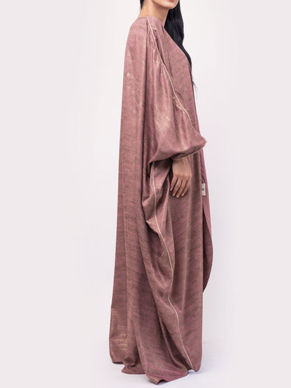 Bisht Abaya - Dusty cedar gold