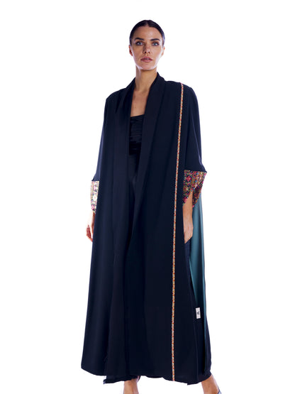 Evening wear abaya - Black Crepe