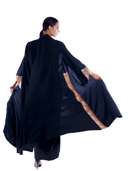 Evening wear abaya - Black Crepe