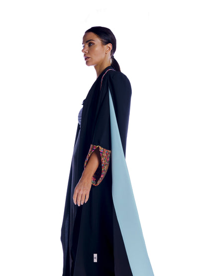 Evening wear abaya - Black Crepe