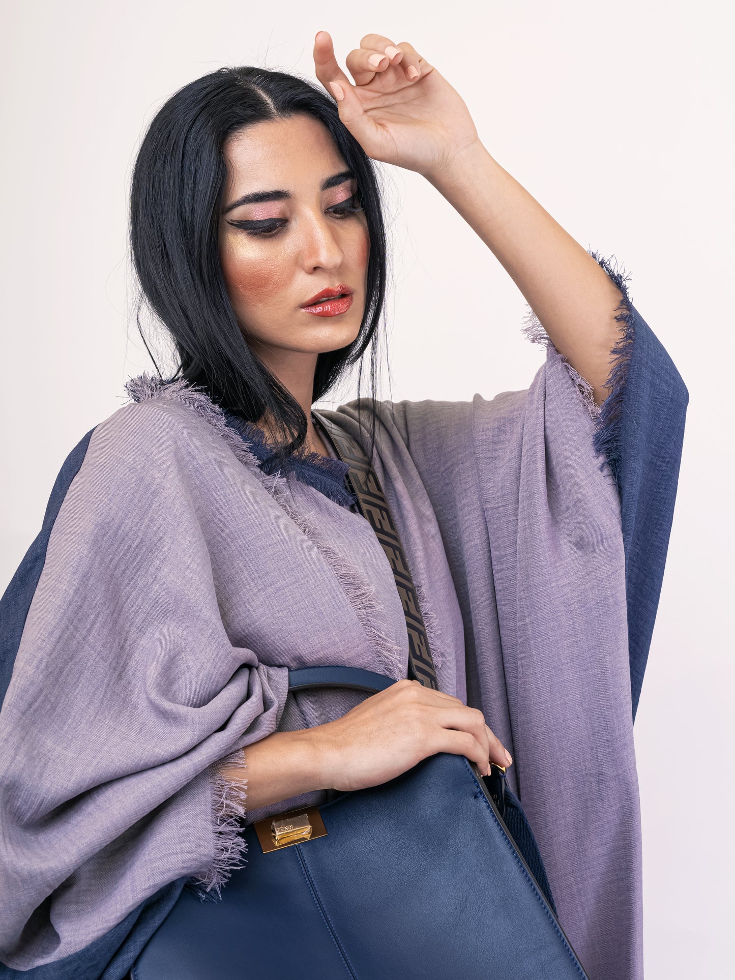 Bisht Abaya - Puprle linen Abaya