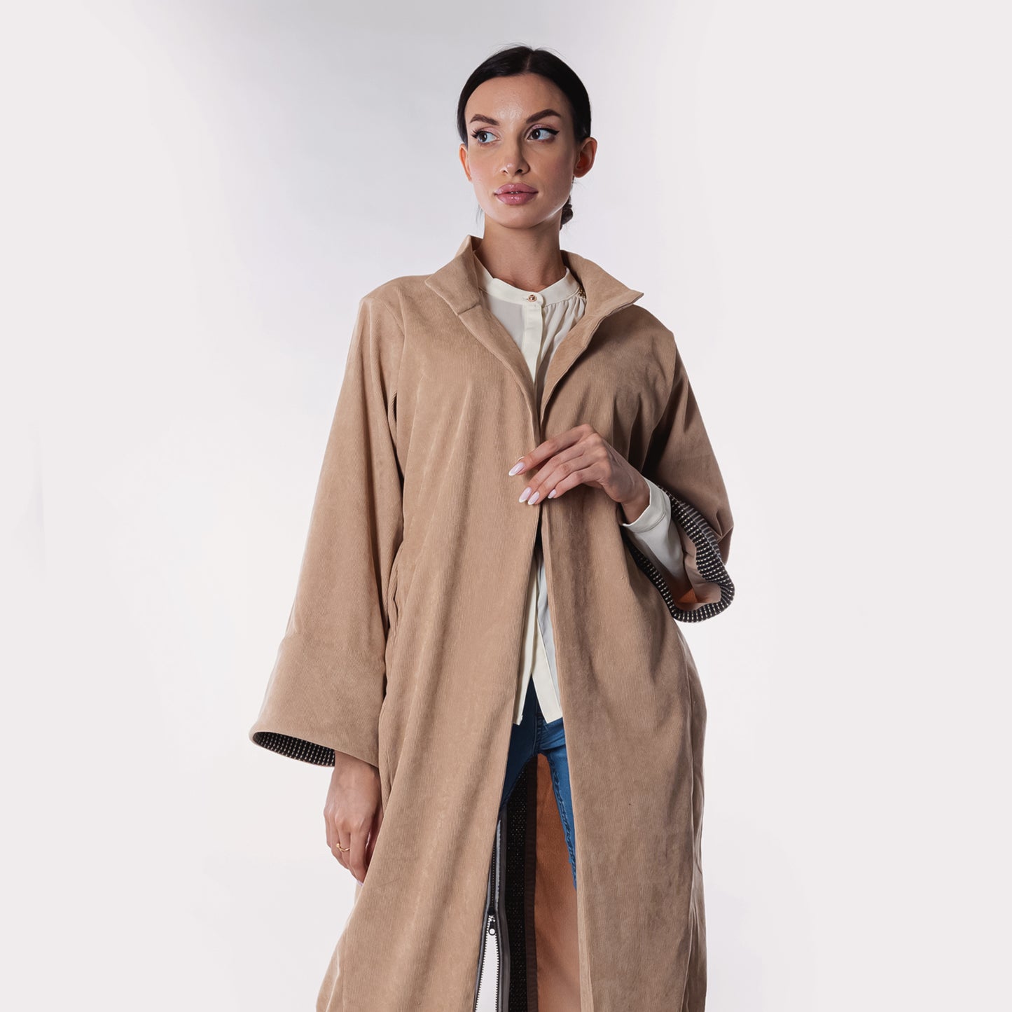 Brown Corduroy Abaya