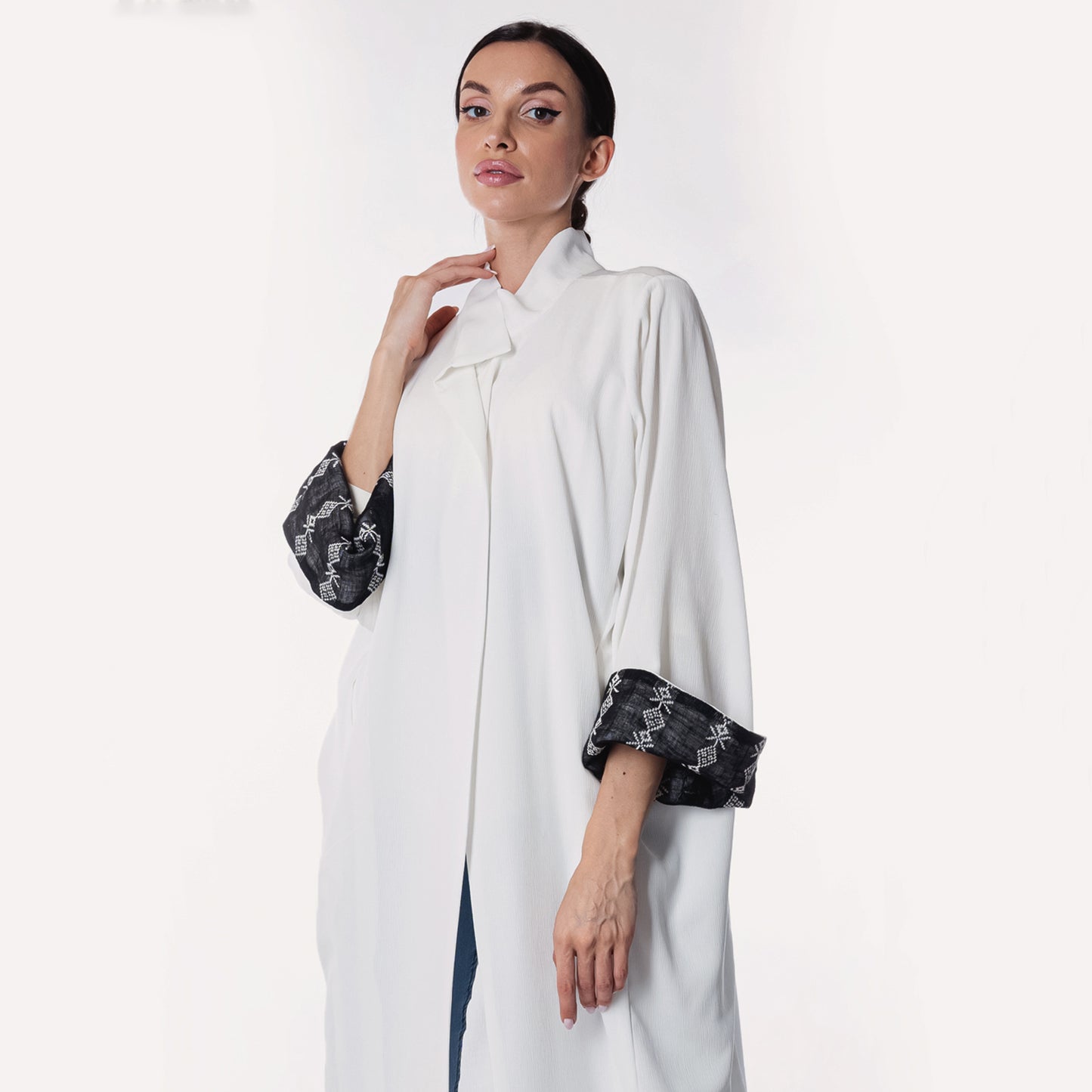 White linen Abaya