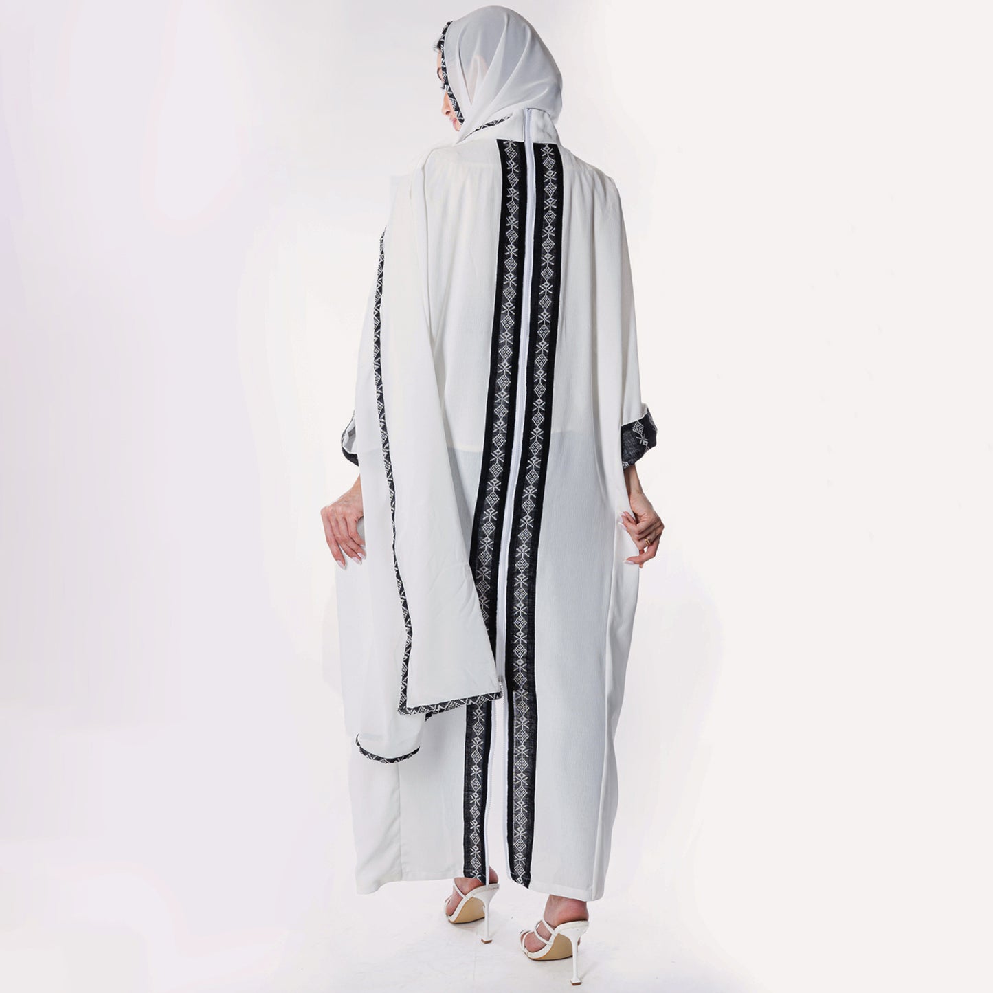 White linen Abaya