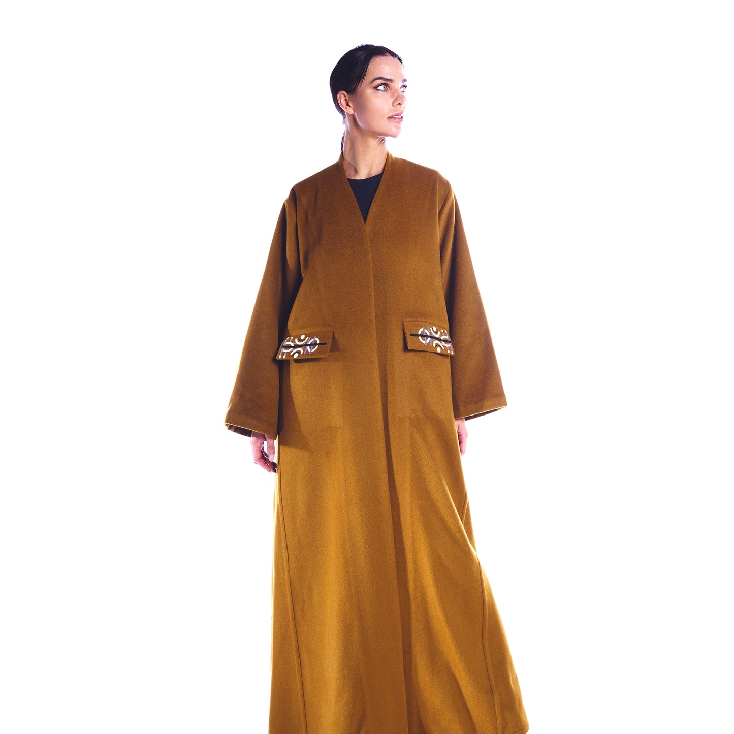 Woolen Mustard Green - Winter Abaya