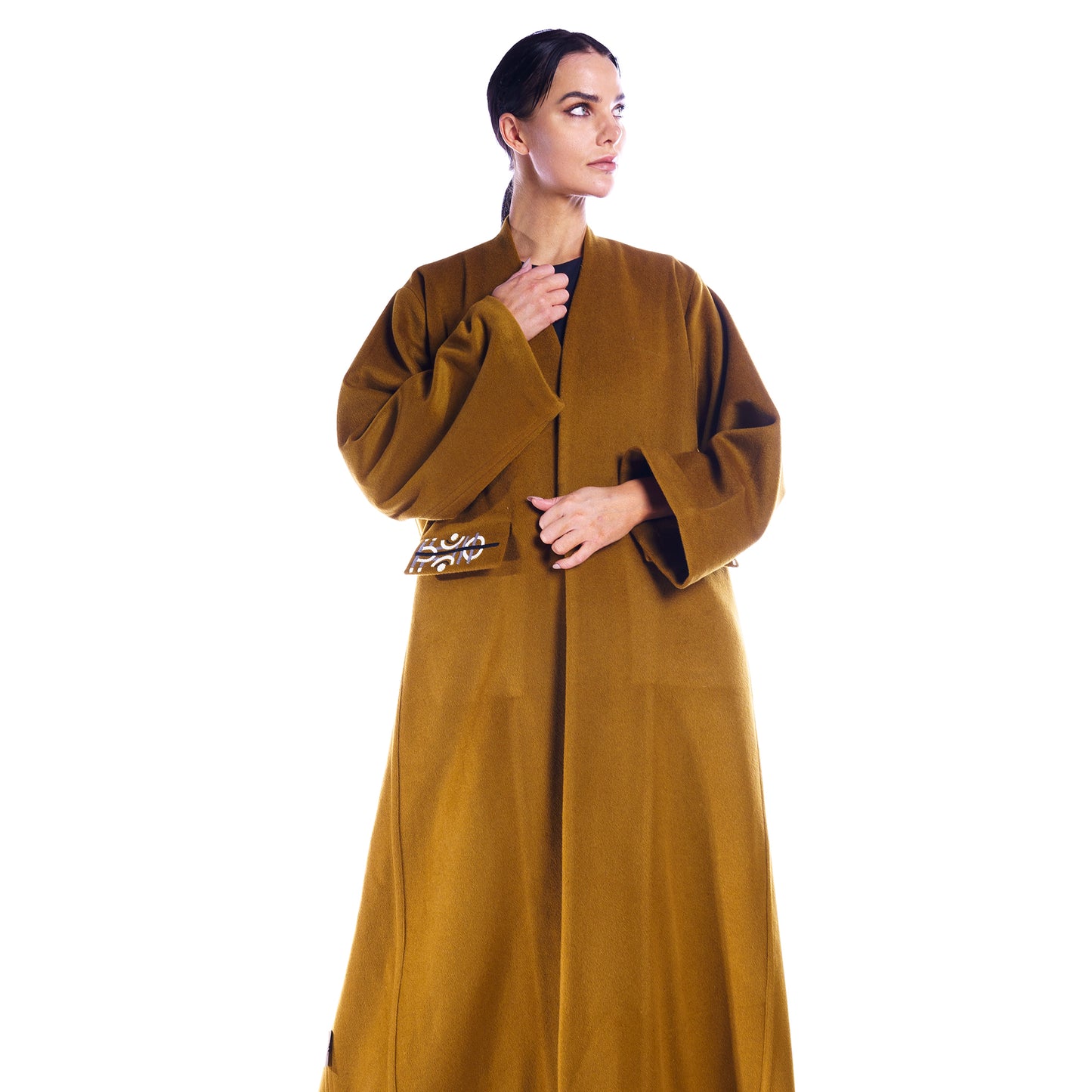 Woolen Mustard Green - Winter Abaya