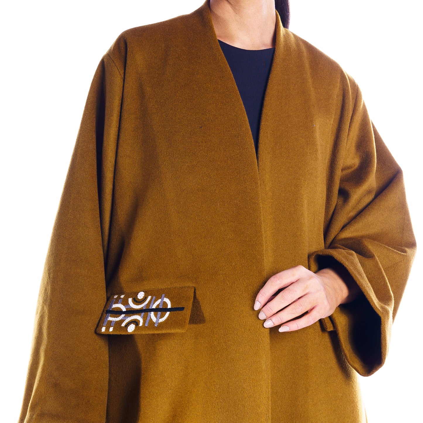 Woolen Mustard Green - Winter Abaya