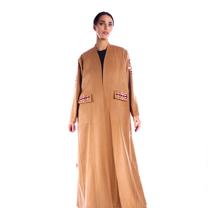 Woolen Mustard Brown - Winter Abaya