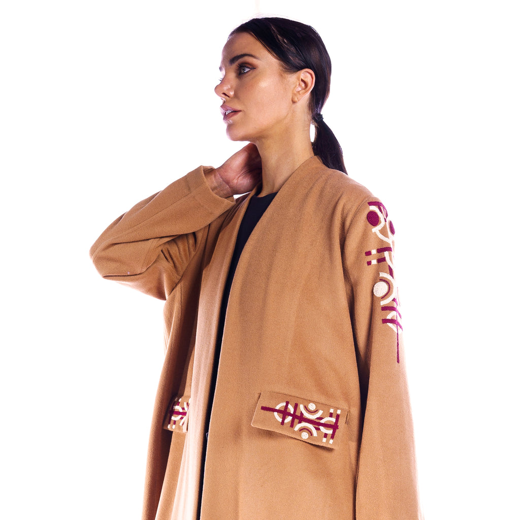 Woolen Mustard Brown - Winter Abaya