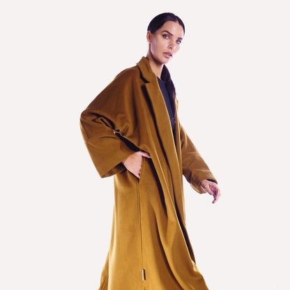 Winter Abaya - Mustard Woolen