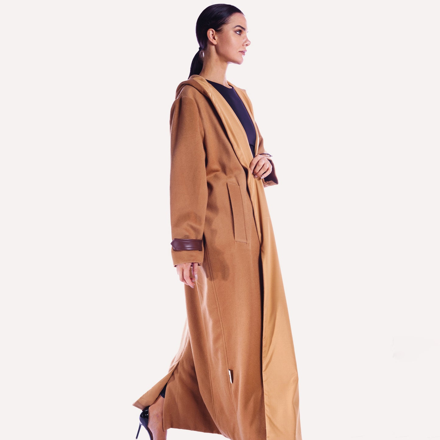 Winter Abaya - Mustard Brown Woolen Abaya