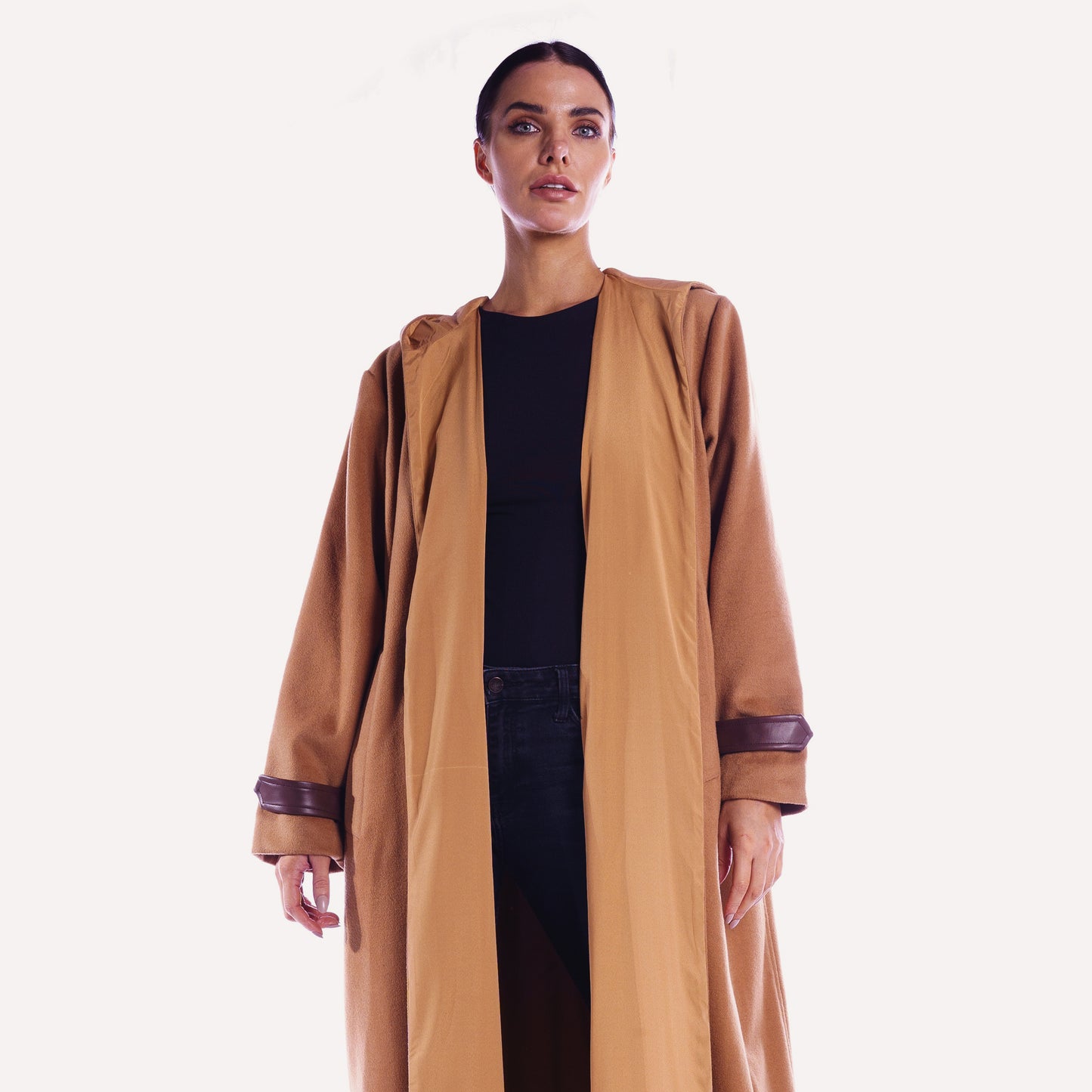 Winter Abaya - Mustard Brown Woolen Abaya